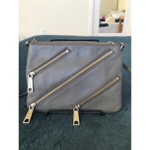Rebecca Minkoff 3 zip rocker crossbody gray